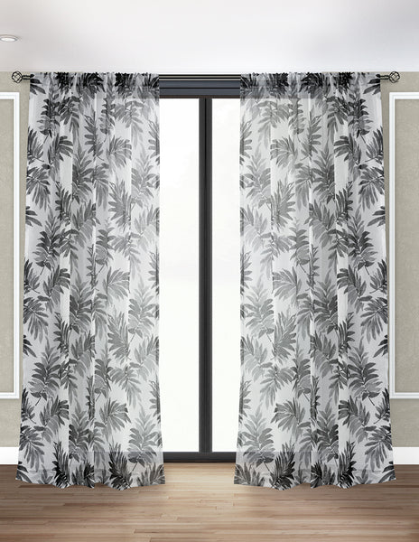 LITEOUT - BERMUDA SHEER CURTAIN PANEL (PAIR)
