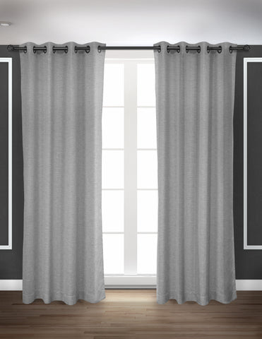 LITEOUT - DEXTER WOVEN TEXTURE UNLINED CURTAIN PANEL (PAIR)